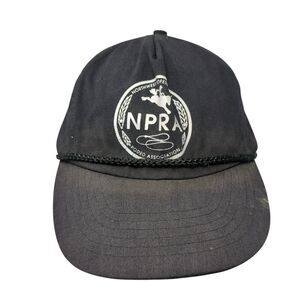 NPRA Northwest Pro Rodeo Association Snapback Hat Black OS Adjustable Rope